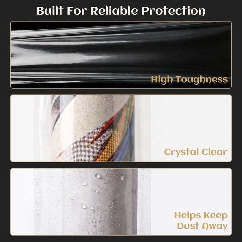 Extra Long Plastic Poster Sleeves, Clear Banner Poster Poly Bags
