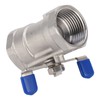 1in Full Port Ball Valve Stainless Steel Butterfly Shape Double