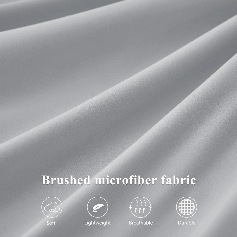 Aisbo Single Fitted Sheet Grey - Extra Deep Pocket Bed