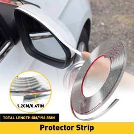 Unbranded 1/2" Chrome Molding Trim Strip Car Door Window Bumper Side Trime Protector 5M