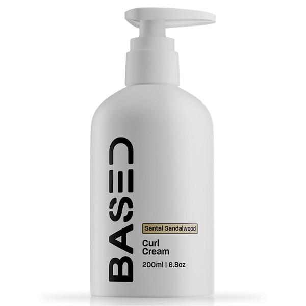 BASED All Natural Curl Cream, Defines Curls, Controls Frizz, Medium