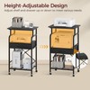MAHANCRIS Tall Printer Stand, 3 Tier Printer Cart with Storage,