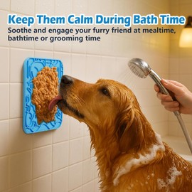 Jalopink Lick Mat for Dog with Suction Cup for Slow Feeding, Keep Them Busy, Anxiety Relief, Pet Licking Mat for Large/Small Dogs, Cats, Puppy - Dog Lick Mat for Bath Time, Grooming & Training