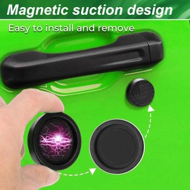 Front Door Lock Hole Covers for Jeep Wrangler JL and Gladiator JT from 2018 to 2024, with Strong Magnetic Lock Hole Decorative Accessories for Door Lock Protection (Set of 3)