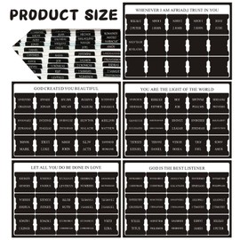 TELAIN Bible Tabs, Large Print Stickers, Easy to Read and Apply, Luxury Black, for Women and Men, Laminated Bible Tabs