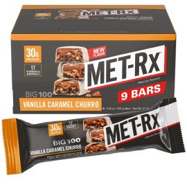 Met-Rx Big 100 Colossal Protein Bars, Vanilla Caramel Churro Meal Replacement Bars, ...