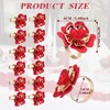 Rose Napkin Rings, 12 Pieces Flower Napkin Buckles Set Craft