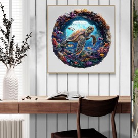 Wooden Puzzles for Adults, 3D turtle Jigsaw Puzzles for Adults, Wooden Puzzle for Family Game and Birthday Gift Idea for Friends (29 * 29cm,200pcs)