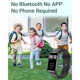 HUAKUA Pedometer Watch (No Bluetooth,No App) 1.47inch Touch Screen Smart Watch Fitness Tracker Step Counter Watch with Step Tracker,Calorie Tracker,Sleep Monitor,Alarm Clock,Waterproof IP68,Stopwatch