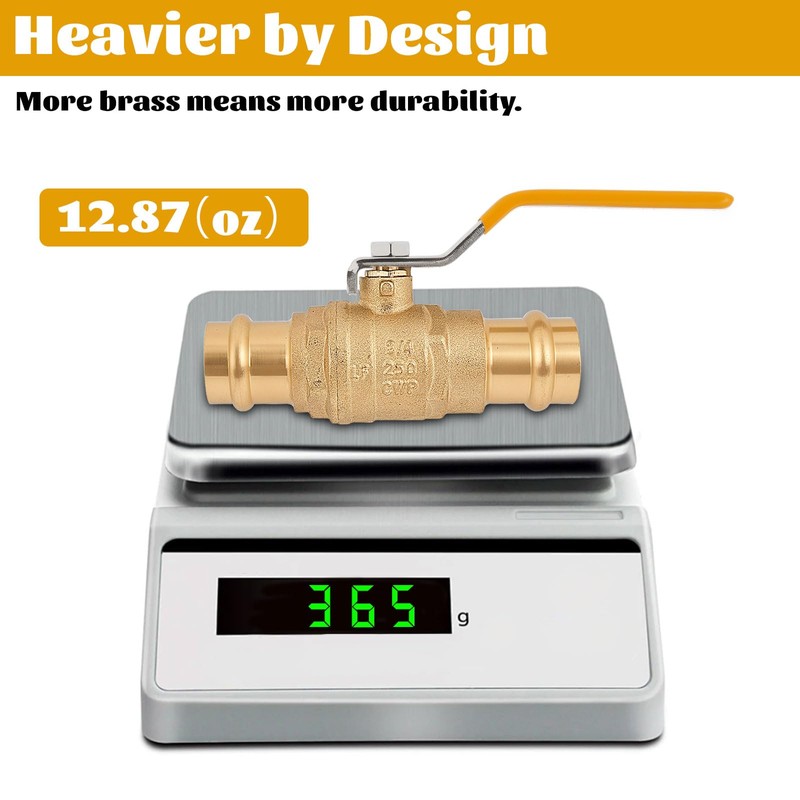 Ultra-Durable Upgraded 3/4" Pro Press Ball Valve – Lead-Free Pro