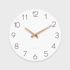 mooas Flatwood Wall Clock (Wood Mini), 9.8" Wood Wall Clock Non-Ticking Sweep Movement Decorative Wall Clock Battery Operated Wall Clock for Home Living Room Kitchen Bedroom Office School