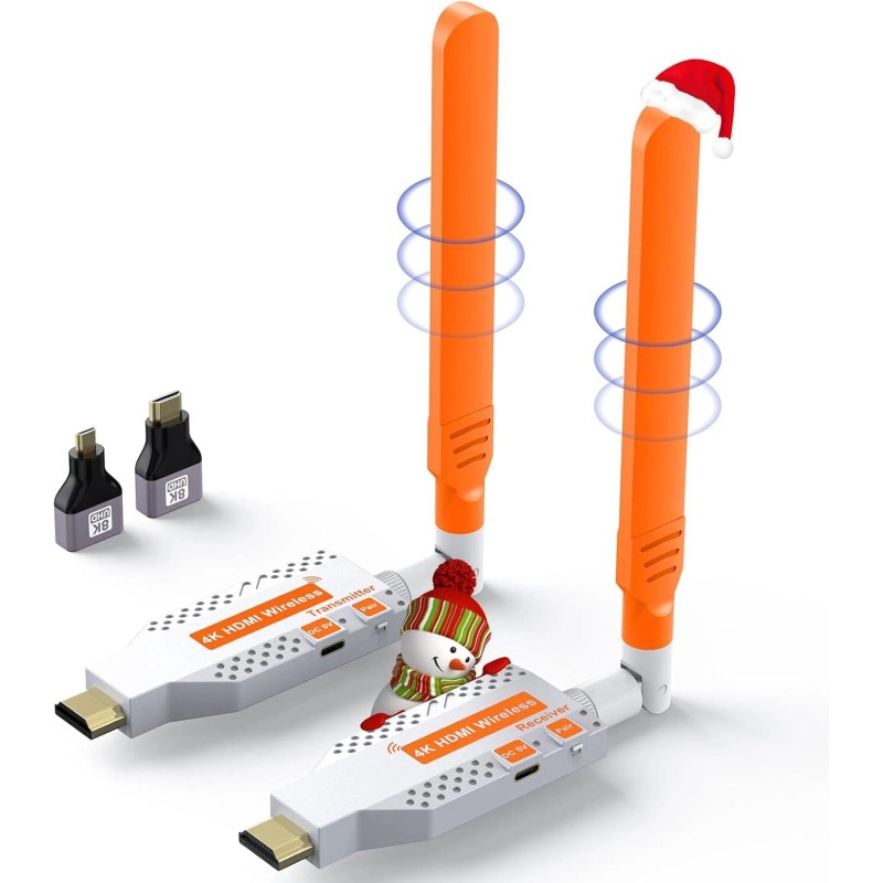 Coolpie Wireless HDMI Transmitter Receiver 4K 2160P 500FT 5.8G fr