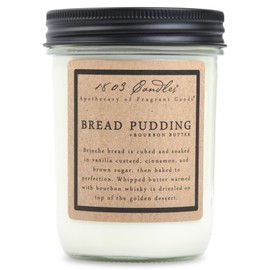 1803 Candles - 14 oz. Jar Soy Candles - (Bread Pudding + Bourbon Butter), White