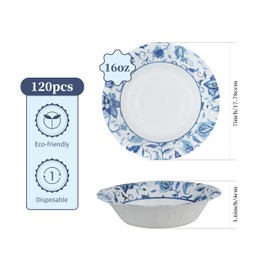 Ottin Red and Green Gingham Paper Snack Bowls 16 Oz 120 Counts Bulk Disposable Plaid Paper Bowls for Salad Snacks and Ice Cream for Everyday Use Party Catering Events Mother's Day