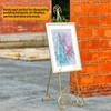 XAONIEN Gold Easel Stand for Sign, Adjustable Height Metal Easel