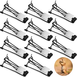 Qualirey 12 Pcs Outdoor Gopher Trap Easy Set Mole Trap Weather Resistant Gopher Killer Vole Killer for Lawn Garden Farm (Black)