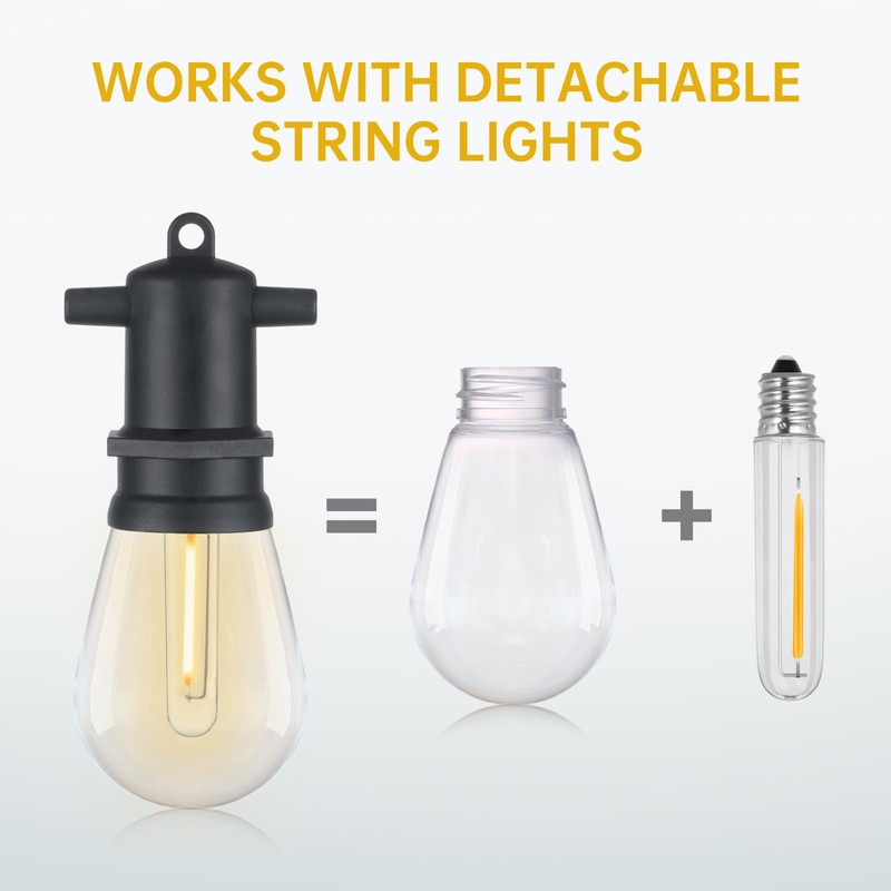 DGE S14 Replacement LED Bulb 4 Pack Replacement String Light