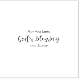 doodlecards Easter Card Cross Watercolour Square Size with Plain Envelope