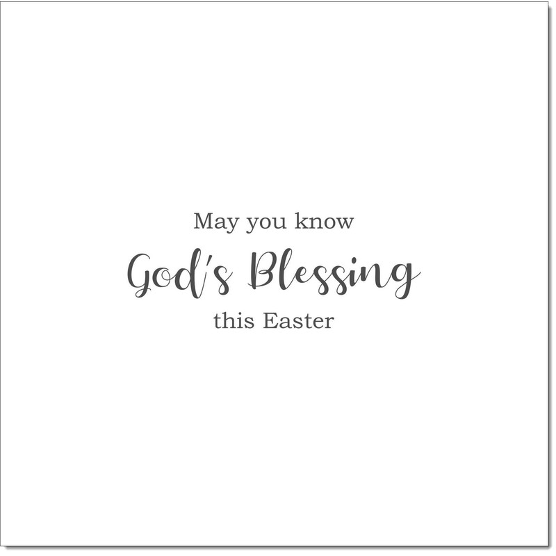 doodlecards Easter Card Cross Watercolour Square Size with Plain Envelope