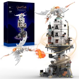 Magic Castle Wizarding Bank Building Sets with Light, Magic Architecture Model Collection Display, Compatible with Building Blocks, Ideas Gift Building Toy for Adults Boys Girls (1056 PCS)