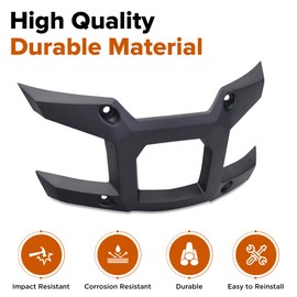 AlveyTech Black Front Bumper Guard for The Coleman AT125-EX ATV - Durable Protective Plastic Cover, Replacement 4 Wheeler Accessories, Quad Bike, Dirt Bikes, Powersports Parts, DIY Remove & Reinstall