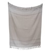 Foreside Home & Garden Hand Woven Gray Cotton Throw Blanket