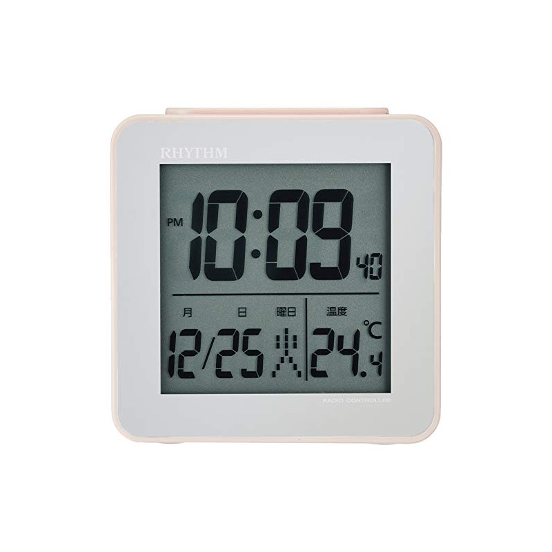 RHYTHM Table Clock, Radio Clock, Alarm Clock, Fit Wave D158,