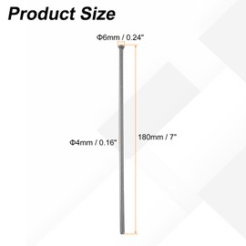 HARFINGTON 50pcs Descaling Needles 4mm x 7" Manganese Steel Replacement Needles for Needle Scaler Air Needle Scaler Fittings Flat Point for Removing Rust Paint Weld Slag