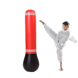 Doyeemei Sandbag for Kids, Punching Machine, Stand, Freestanding, Boxing, Stress Relief, For Home Use, Air Punching Bag, Lack of Exercise, Karate, Boxing, PVC Material, Exercise, Indoors, Martial