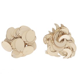 Wood Ornament Pieces Unfinished Wood Blank Earrings DIY Hand‑made Craft Jewelry Set