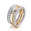 HERSIN Stackable Rings for Women Trendy, 14K Gold Plated Spinelli