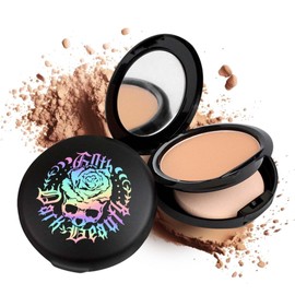 Malagna Cosmetics - Polvo compacto, base de maquillaje en polvo matificante Erinia