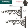 Sungmor Cast Iron Hanging Plant Bracket, 16.5" Large Outdoor Wall