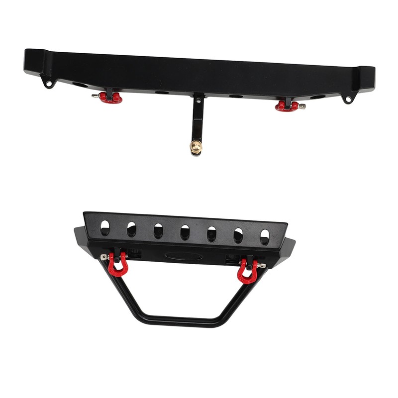 RC Crawler Bumper Black Front and Rear Bumper with Winch