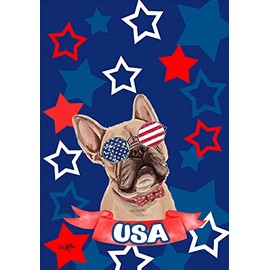 French Bulldog Cream - Best of Breed HHS Patriotic House Flag