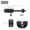 HOJLKLD Slide Bolt Gate Latch, 6 Inch 304 Stainless Steel