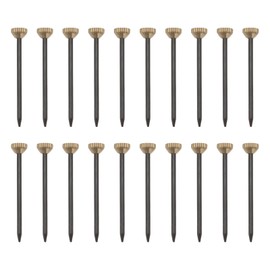 SING F LTD 100pcs Brass Knurled Head Picture Pins 25x1.4mm Heavy Duty Knurled Head Hanging Nails for Hanging Photo Frames Record Racks Paintings