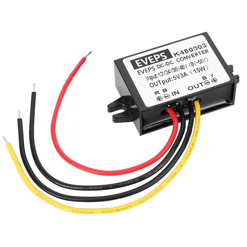 DC-DC 12V/24V/36V/48V to 5V 3A Buck Converter Step Down Power