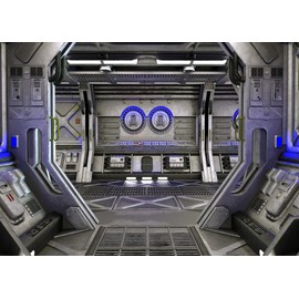 LYWYGG 10x8ft Spaceship Interior Photography Background Science Fiction Spacecraft Photography Background Space Station Photo Studio Props Vinyl CP-38-1008