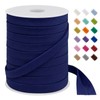 LEREATI Dark Blue Bias Tape Double Fold 1/2 Inch x