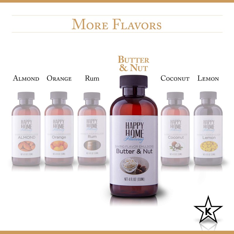 Happy Home Flavoring Imitation Butter & Nut Baking Flavor Emulsion