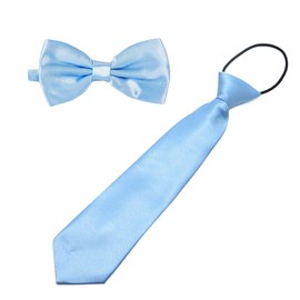 YSJCHEBS 1 Piece Children's Tie with 1 Piece Children's Tie, School Performance Tie, Wedding, Party Tie, Elastic Boys' Tie, Formal Tie, sky blue