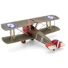 DCD Model Kit Sopwith Camel Aircraft From World War I Moderate Difficulty; British Royal Flying Corps Steel Model by Metal Earth