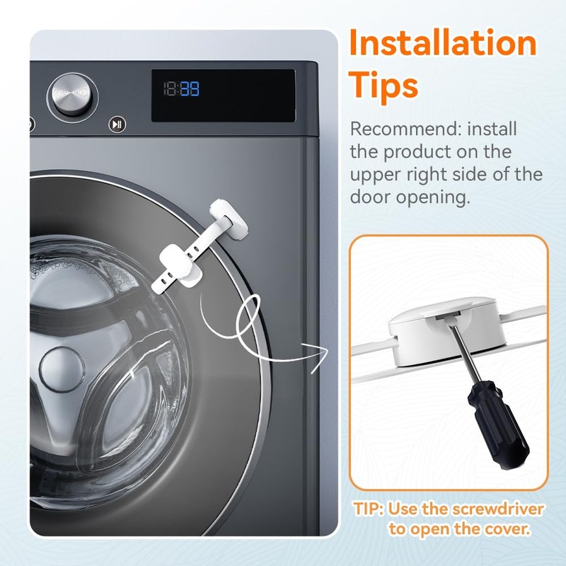 SAFELON 2 Pcs Front Load Washing Machine Door Prop, Baby