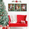TYPTEK Festive Santa Claus Window Scene Canvas Wall Art Christmas