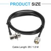 sourcing map 1PCS RG58 Coaxial Cable 6ft/1.8 M, UHF PL-259
