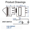 Heyiarbeit Refrigerator Door Light Switch 3Pin Universal Replacement LTK-17 Momentary