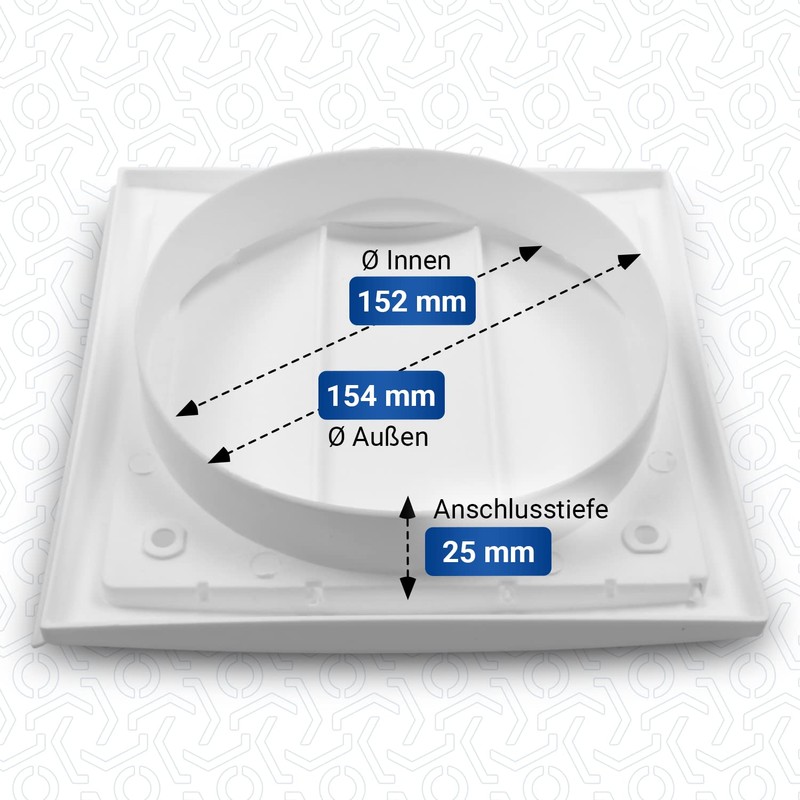 VIOKS Ventilation Grille with Movable Slats Closure Flap Blind End