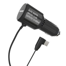 Pruveeo Car Charger Power Cord Adapter 5V 3A for D88/D90-4CH/A6 Dash Cam