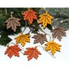 Set of 9 Pendant Leaf Autumn Decorative Wood Autumn Pendant